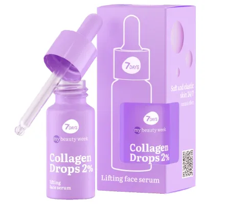 7Days My Beauty Week Сыворотка для лица лифтинг-эффект, сыворотка для лица и шеи, Collagen Drops 1%, 20 мл, 1 шт.