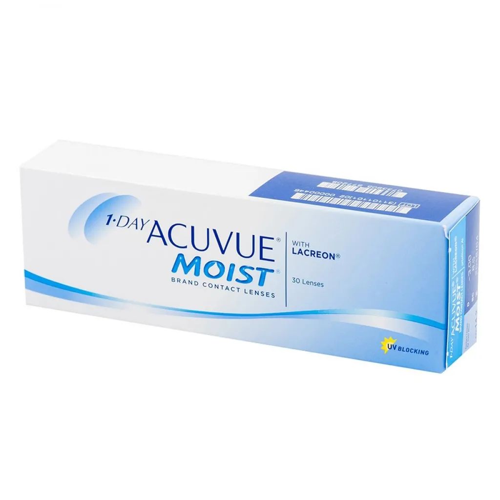 1-Day Acuvue Moist Линзы контактные Однодневные, BC=8,5 d=14,2, D(-3.00), стерильно, 30 шт.