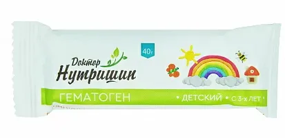 Доктор Нутришин Гематоген детский, 40 г, 1 шт.