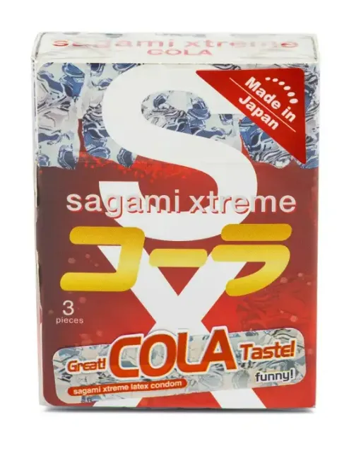 Sagami Xtreme Cola Презервативы, с ароматом колы, 3 шт.