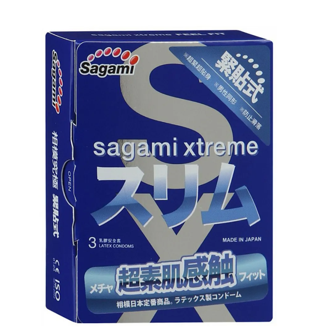 Sagami Xtreme Feel Fit Презервативы супероблегающие, презерватив, 3 шт.