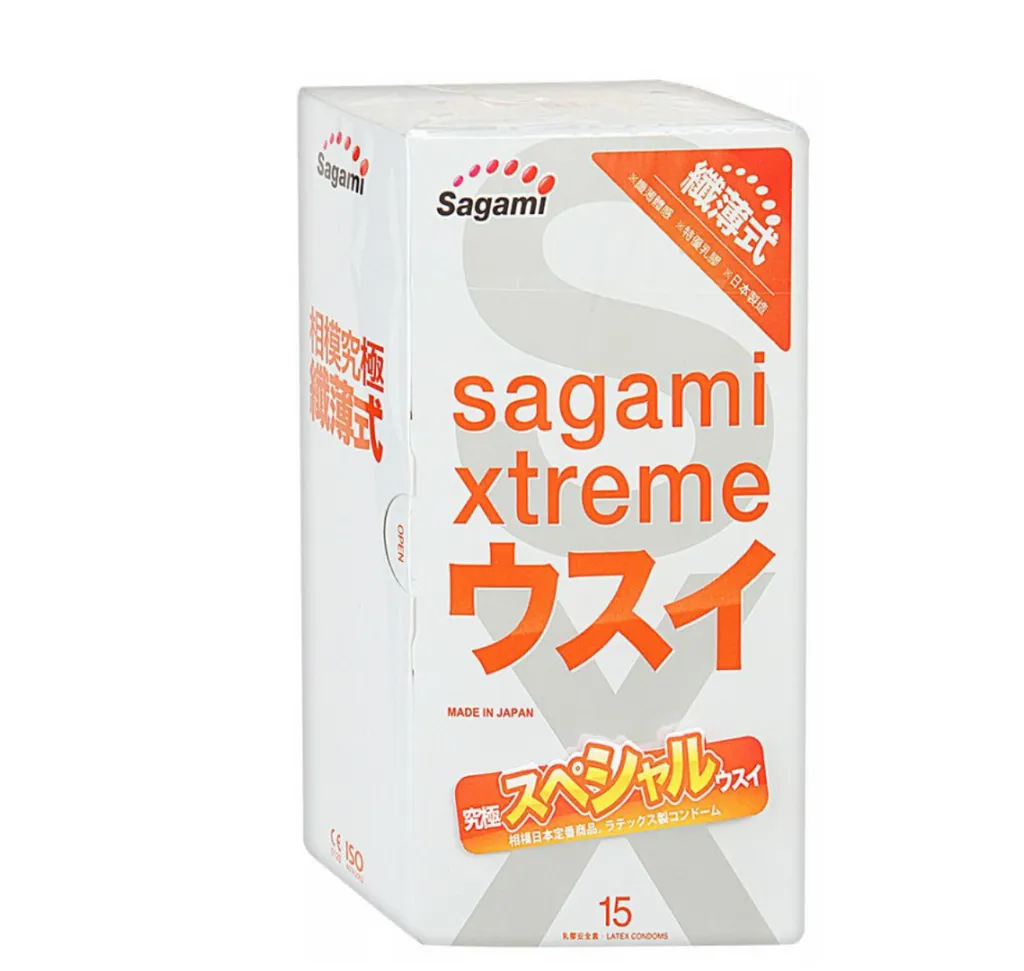 Sagami Xtreme Superthin Презервативы ультратонкие, 0.04 мм, презерватив, ультратонкие, 15 шт.