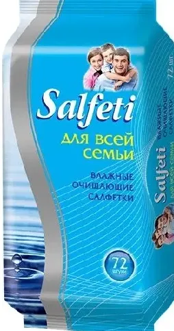 Salfeti салфетки влажные для всей семьи, салфетки гигиенические, 72 шт.