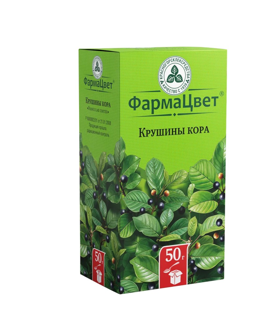 Крушины кора, сырье растительное измельченное, 50 г, 1 шт.