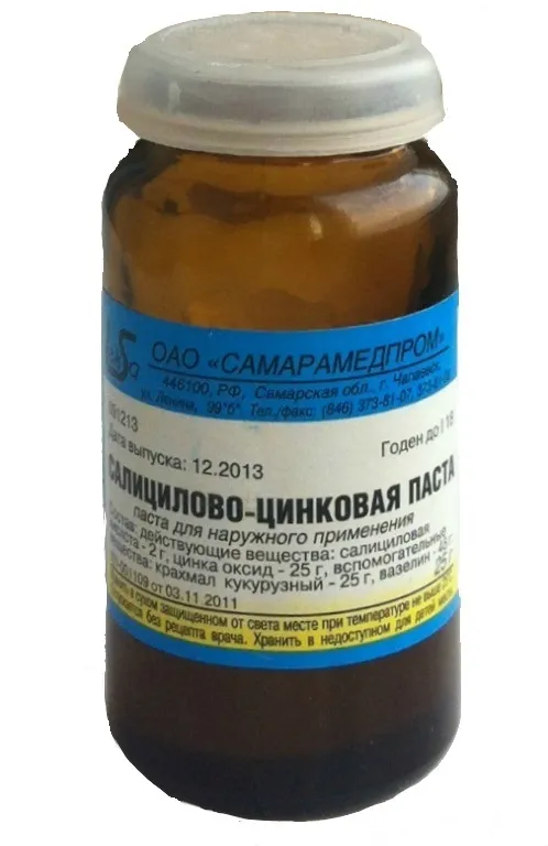 Салицилово-цинковая паста, паста для наружного применения, банка, 25 г, 1 шт.