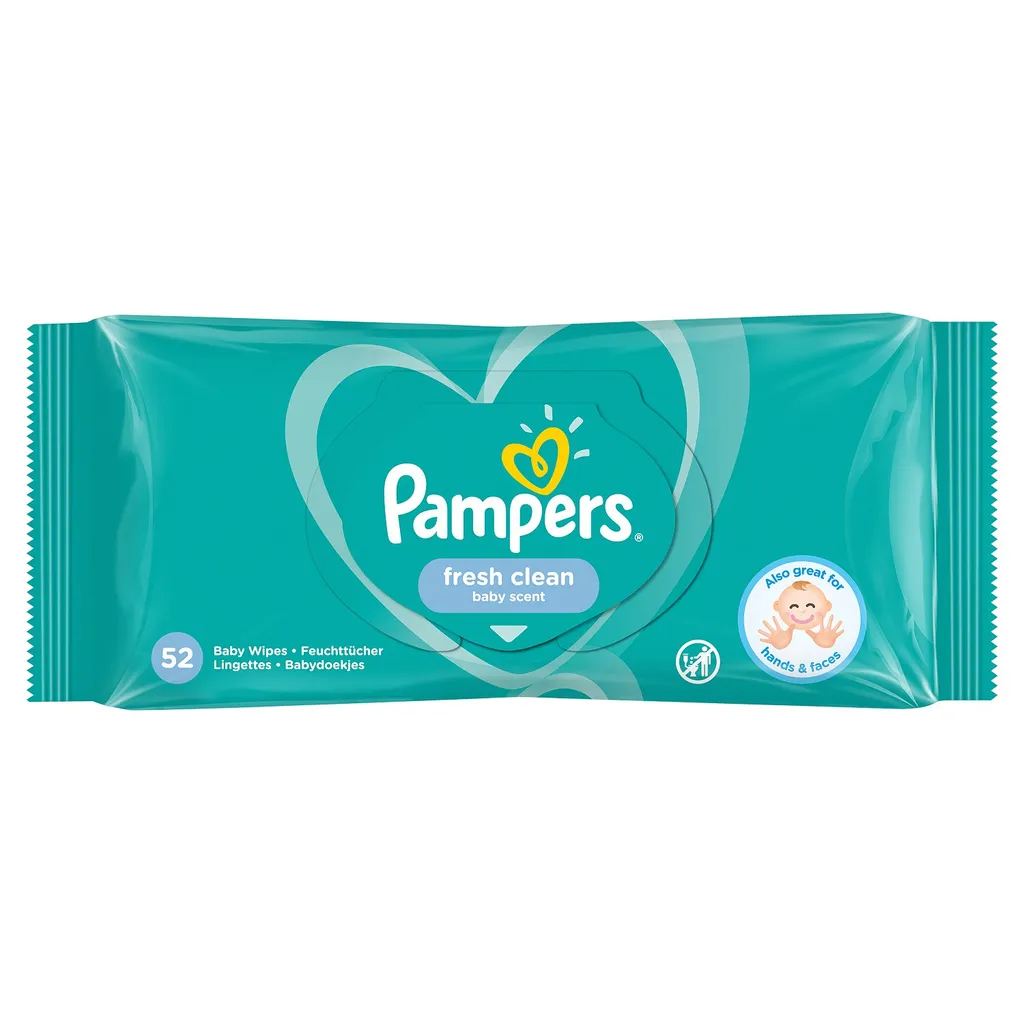 Pampers Fresh clean Салфетки влажные детские, 52 шт.