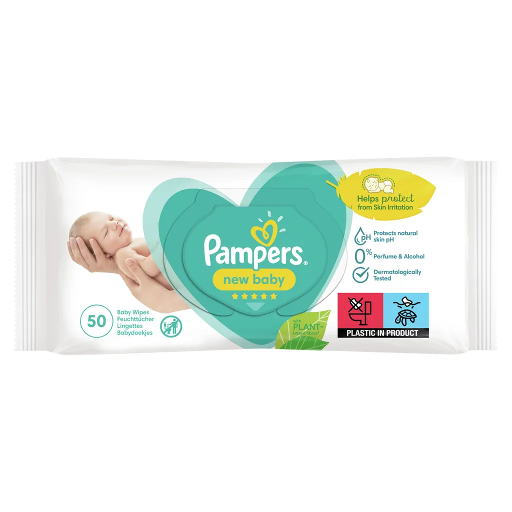 Pampers New Baby Салфетки влажные детские, салфетки влажные, 50 шт.