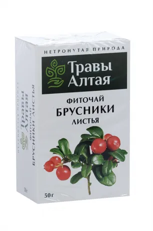 Травы Алтая Брусники лист, фиточай, 50 г, 1 шт.