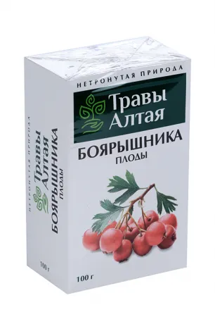 Травы Алтая Боярышника плоды, сырье растительное, 100 г, 1 шт.