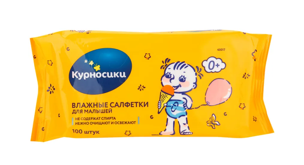 Курносики салфетки влажные для малышей 0 мес+, арт. 40017, 100 шт.