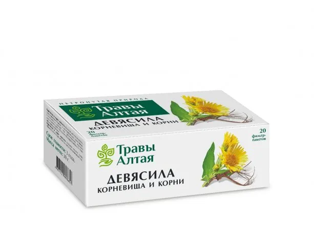 Травы Алтая Девясила корневища и корни, фиточай, 1.5 г, 20 шт.