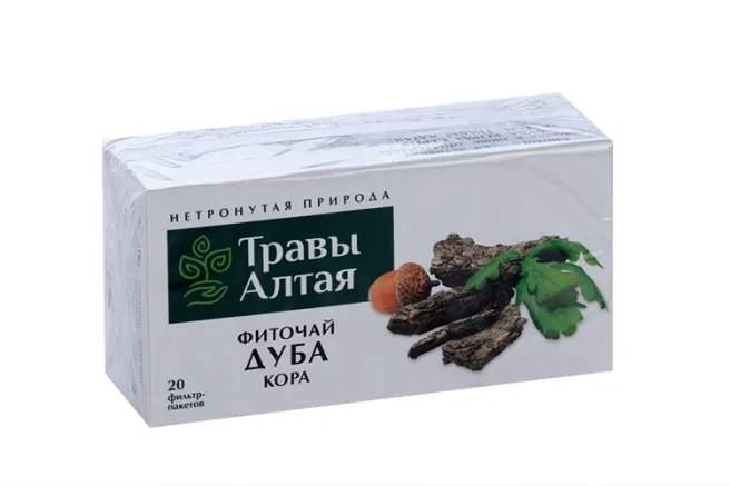 Травы Алтая Дуба кора, фиточай, 1.5 г, 20 шт.