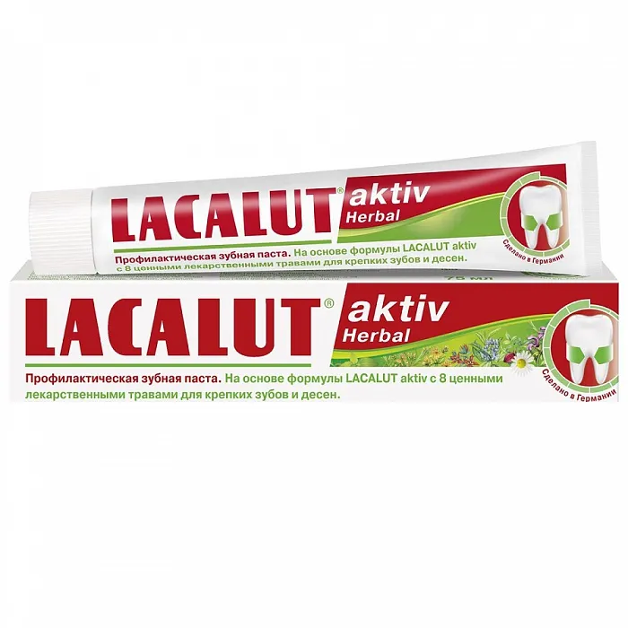 Lacalut Aktiv Herbal Зубная паста, паста зубная, 50 мл, 1 шт.