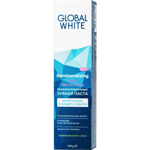 Global White Зубная паста реминерализирущая, 100 г, 1 шт.