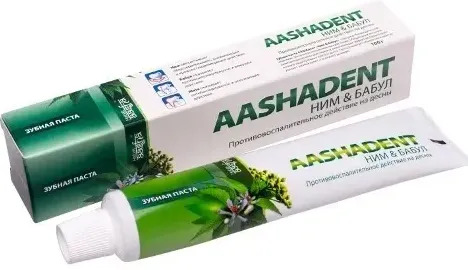 Aashadent зубная паста ним и бабул, паста зубная, 100 г, 1 шт.