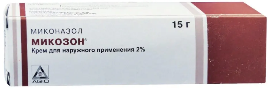 Микозон, 2%, крем для наружного применения, 15 г, 1 шт.