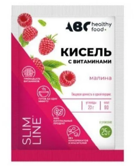 ABC Healthy Food Витошка Кисель детский витамины-кальций, со вкусом малины, 25 г, 1 шт.