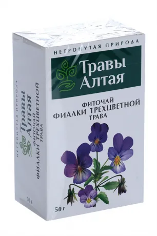 Травы Алтая Фиалка трава, фиточай, 50 г, 1 шт.