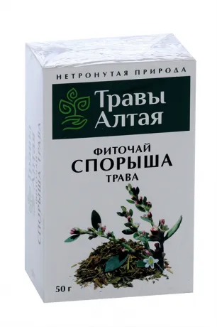 Травы Алтая Фиточай Спорыша трава, сырье растительное, 50 г, 1 шт.