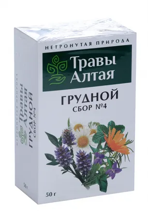 Травы Алтая Грудной сбор №4, фиточай, 50 г, 1 шт.