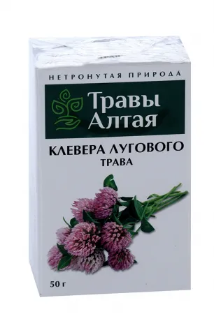 Травы Алтая Клевера лугового трава, сырье растительное, 50 г, 1 шт.