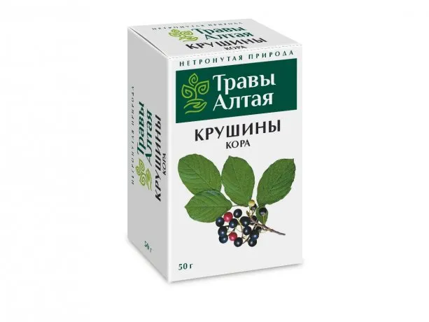 Травы Алтая Крушины кора, сырье растительное, 50 г, 1 шт.