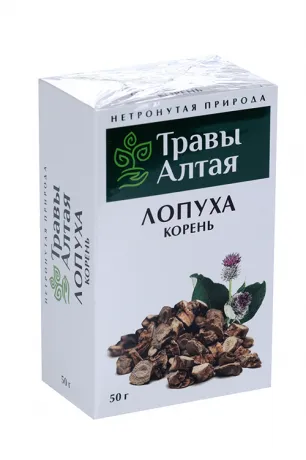 Травы Алтая Лопуха корень, сырье растительное, 50 г, 1 шт.