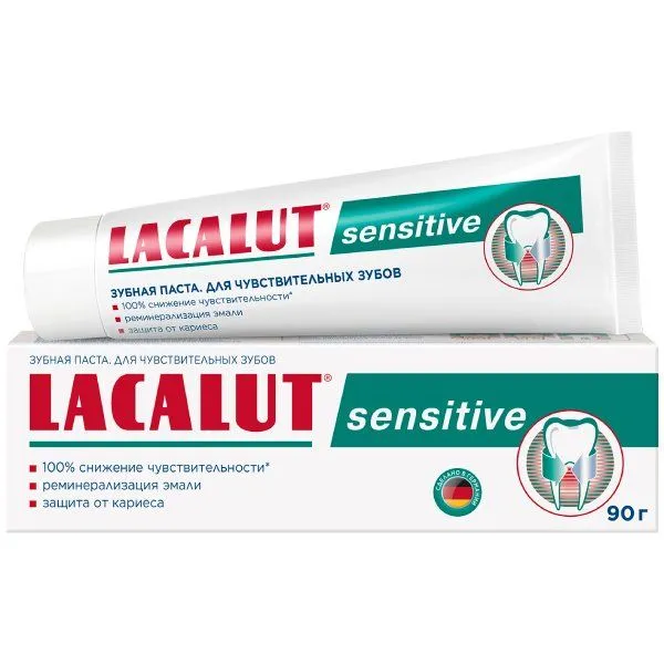 Lacalut Sensitive Зубная паста, паста зубная, 90 г, 1 шт.