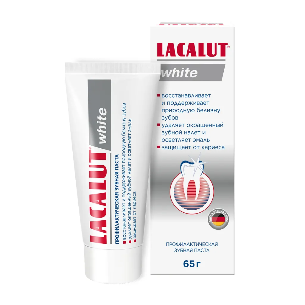 Lacalut White Зубная паста, паста зубная, 65 г, 1 шт.