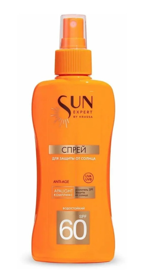 Сан Эксперт Спрей солнцезащитный SPF60+, спрей, SPF60+, 180 мл, 1 шт.