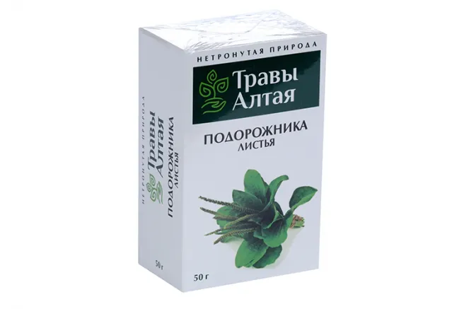 Травы Алтая Подорожника большого листья, фиточай, 50 г, 1 шт.