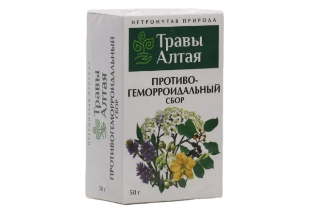 Травы Алтая Противогеморроидальный сбор, фиточай, 50 г, 1 шт.