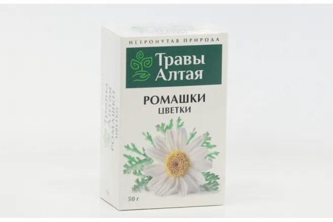 Травы Алтая Ромашки цветки, фиточай, 50 г, 1 шт.