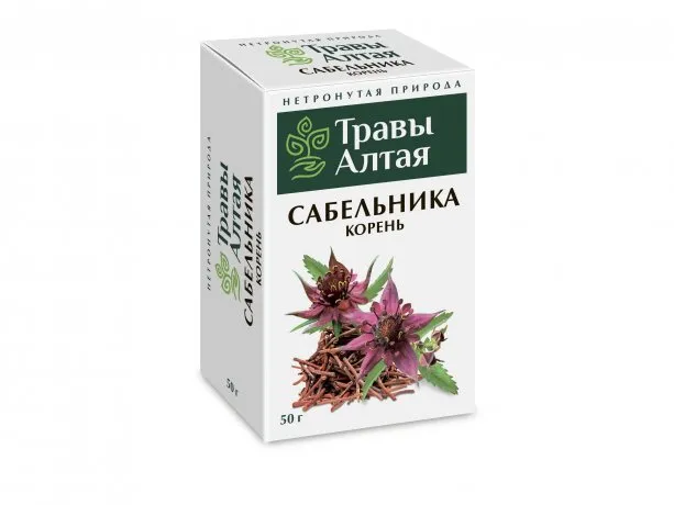 Травы Алтая Сабельника корневище, фиточай, 50 г, 1 шт.