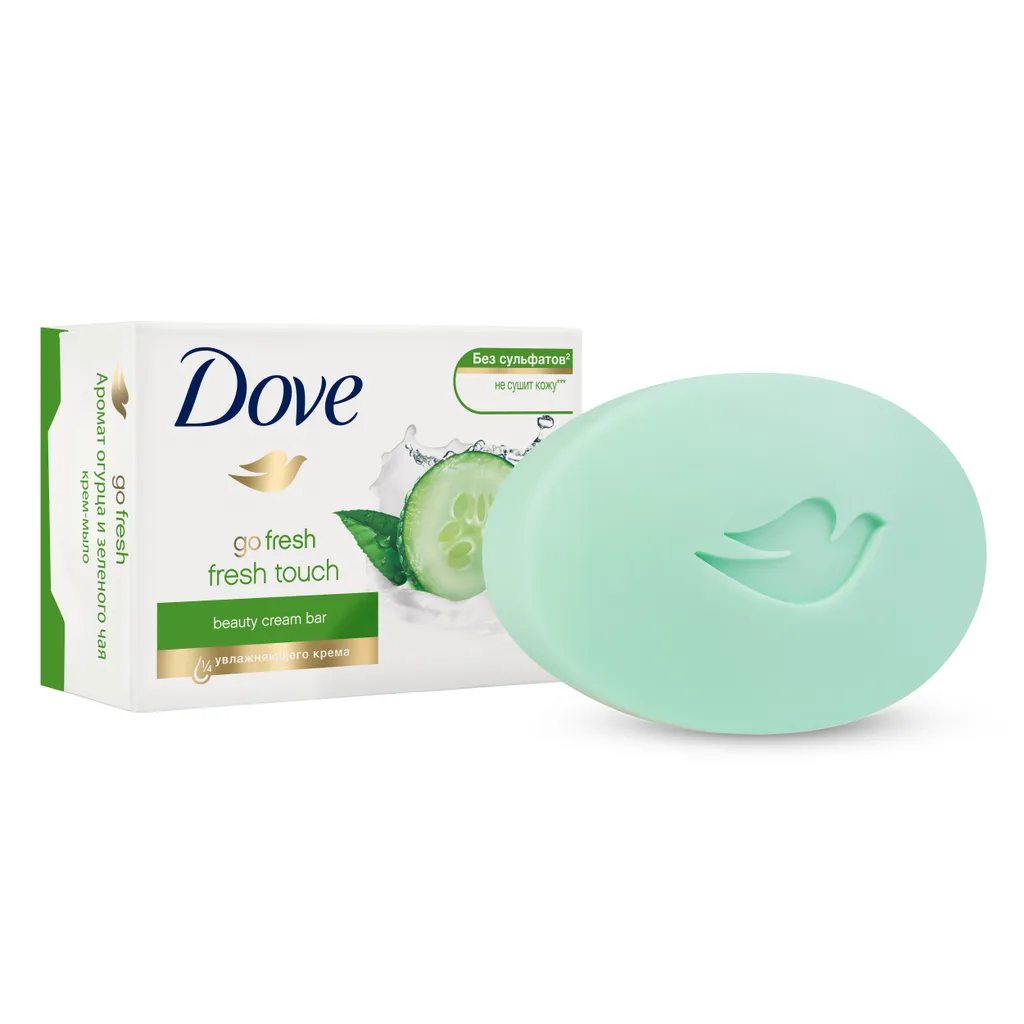 Dove Крем-мыло Прикосновение свежести, мыло, 135 г, 1 шт.