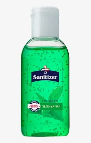 Sanitizer Антисептический гель для рук Зеленый чай, гель для рук, антисептический, 50 мл, 1 шт.