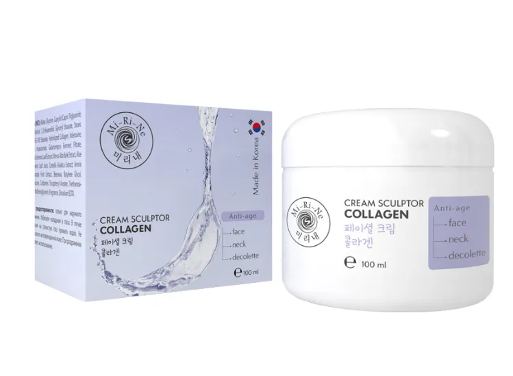 Mi-Ri-Ne Collagen Крем-скульптор для кожи лица, шеи и декольте, крем, омолаживающий, 100 мл, 1 шт.