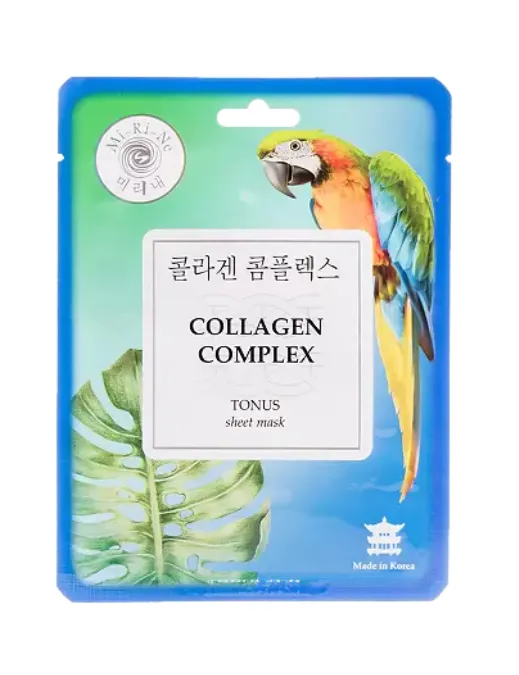 Mi-Ri-Ne Collagen Complex Тканевая маска тонизирующая, тканевая маска для лица, с коллагеном, 23 мл, 1 шт.