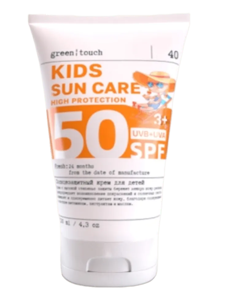 Green touch Sun Солнцезащитный крем для детей, SPF50, крем, 130 мл, 1 шт.