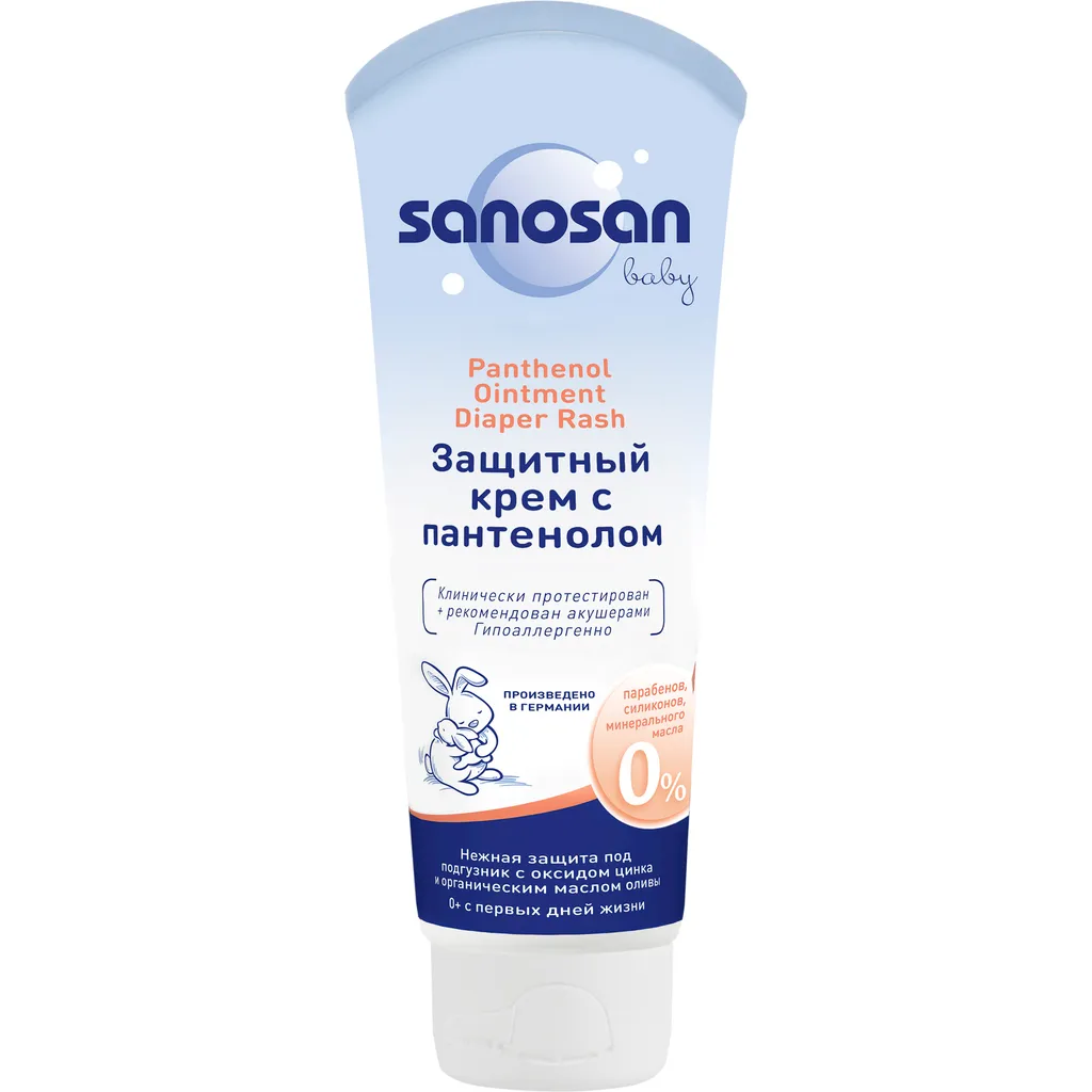 Sanosan Baby Крем с пантенолом защитный, крем для детей, 100 мл, 1 шт.