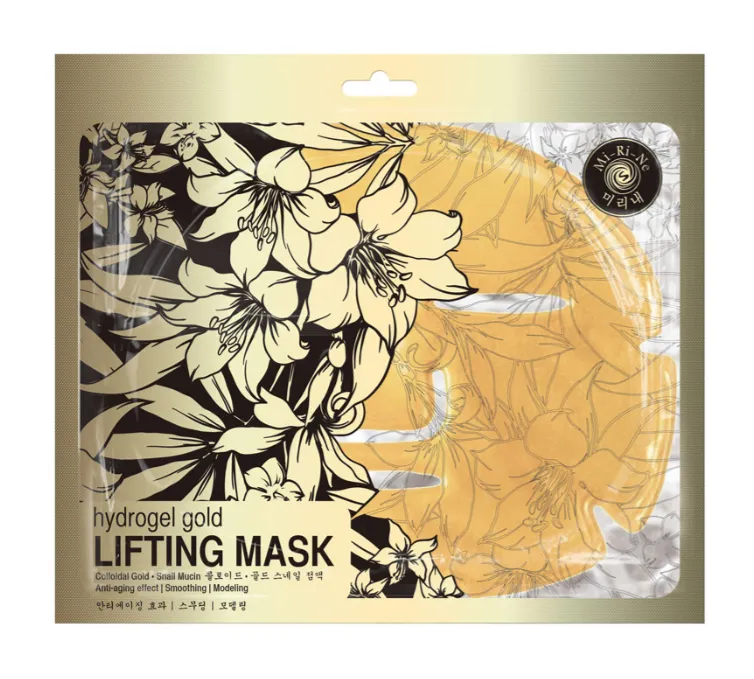 Mi-ri-ne Hydrogel Gold Lifting Mask Маска-лифтинг гидрогелевая, коллоидное золото и муцин улитки, 60 г, 1 шт.