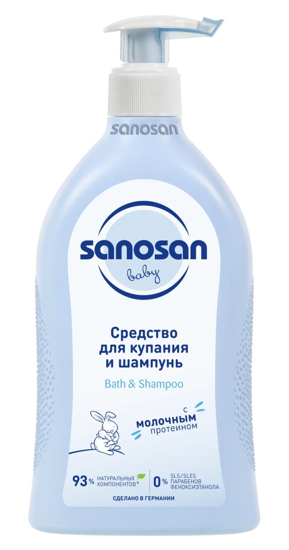 Sanosan Baby Средство для купания и шампунь, 500 мл, 1 шт.