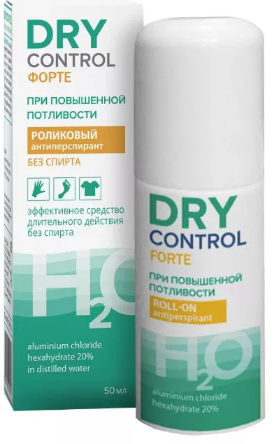 Dry Control Forte роликовый антиперспирант без спирта 20%, без спирта, 50 мл, 1 шт.