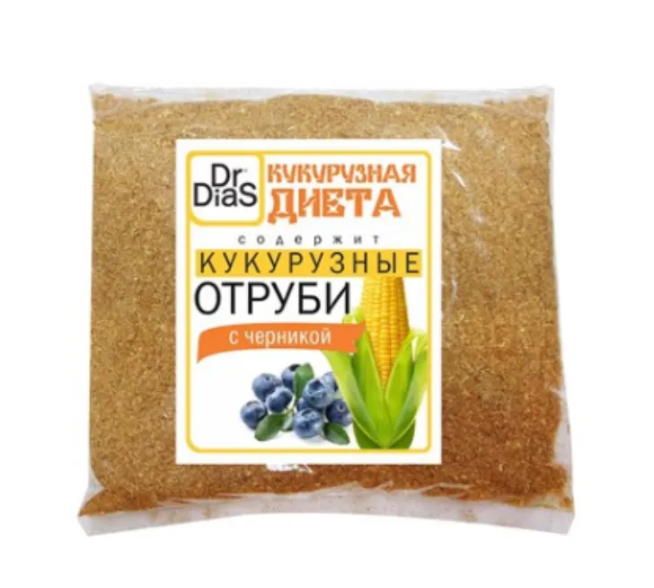 Dr.DiaS Отруби кукурузные, черника, 180 г, 1 шт.