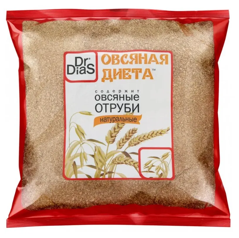 Dr.DiaS Отруби овсяные, 200 г, 1 шт.