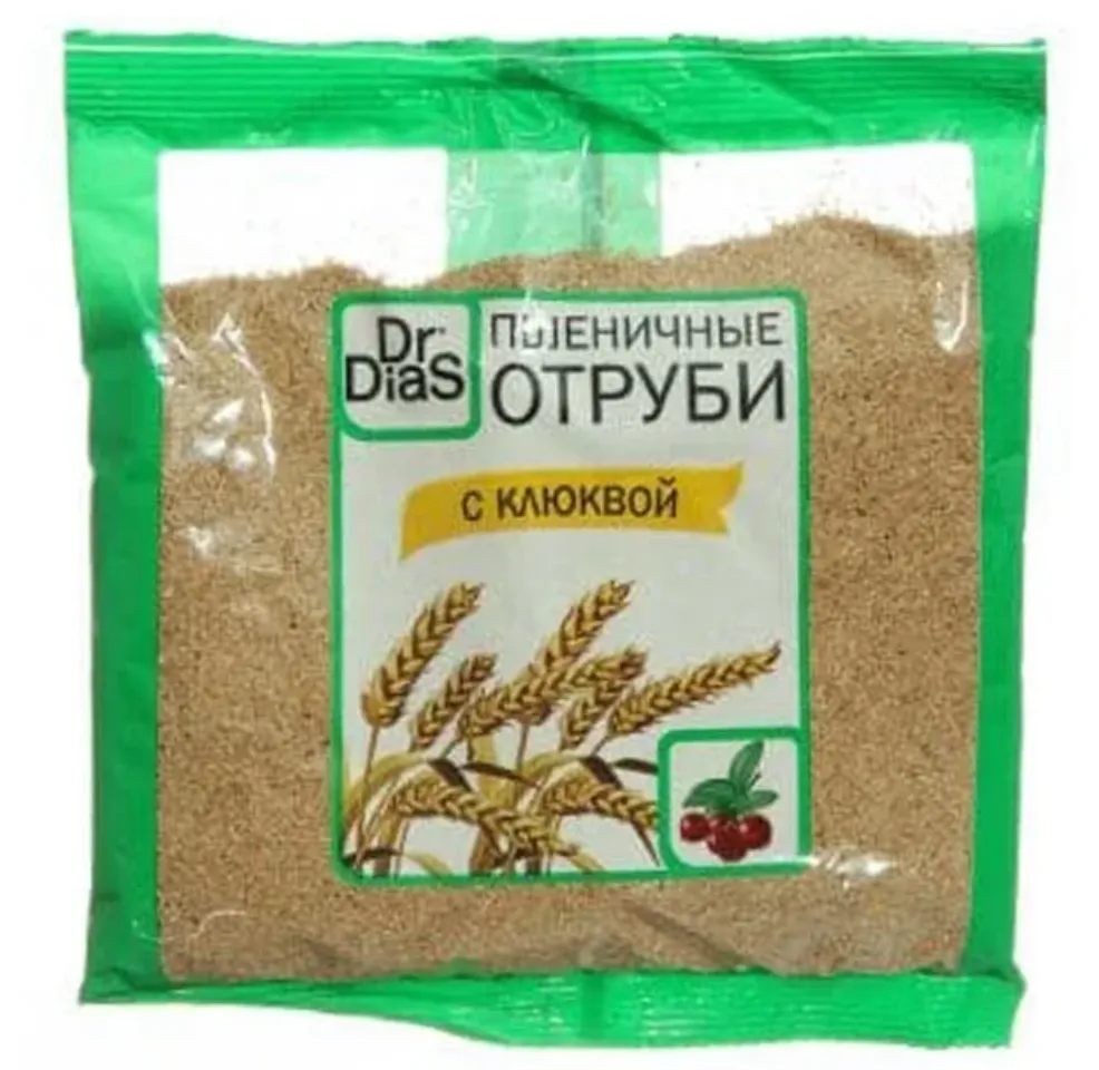 Dr.DiaS Отруби пшеничные, с клюквой, 200 г, 1 шт.