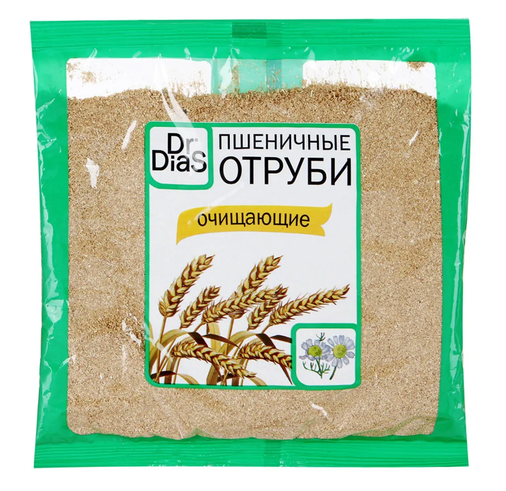 Dr.DiaS Отруби пшеничные, очищающие, 200 г, 1 шт.