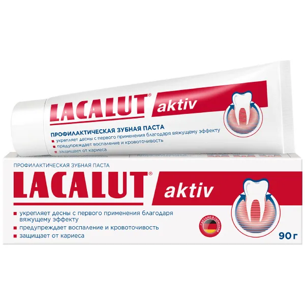 Lacalut Aktiv Зубная паста, паста зубная, профилактическая, 90 г, 1 шт.