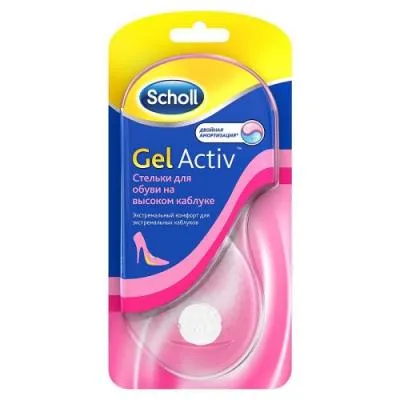 Scholl GelActiv стельки для обуви на высоком каблуке, универсальный, 2 шт.