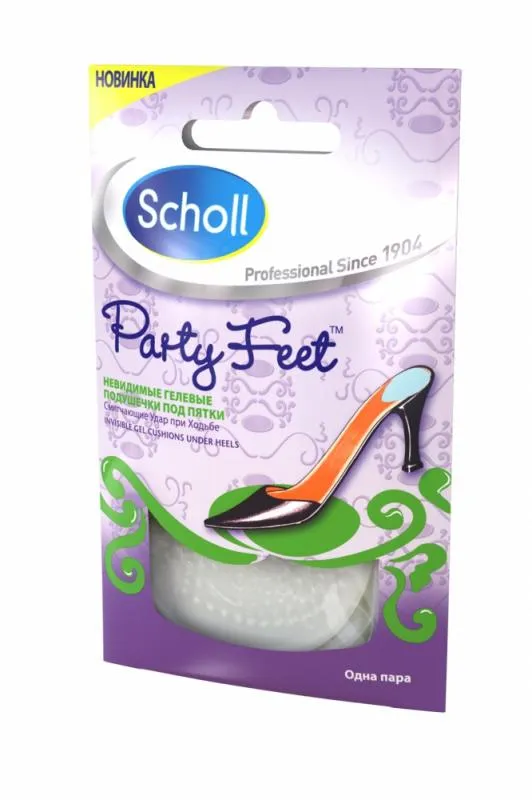 Scholl Невидимые гелевые подушечки под пятки, 2 шт.